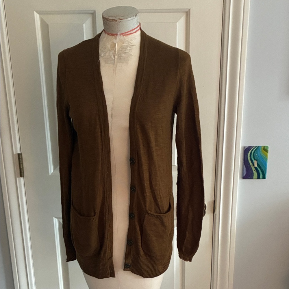 Madewell brown long Cardigan